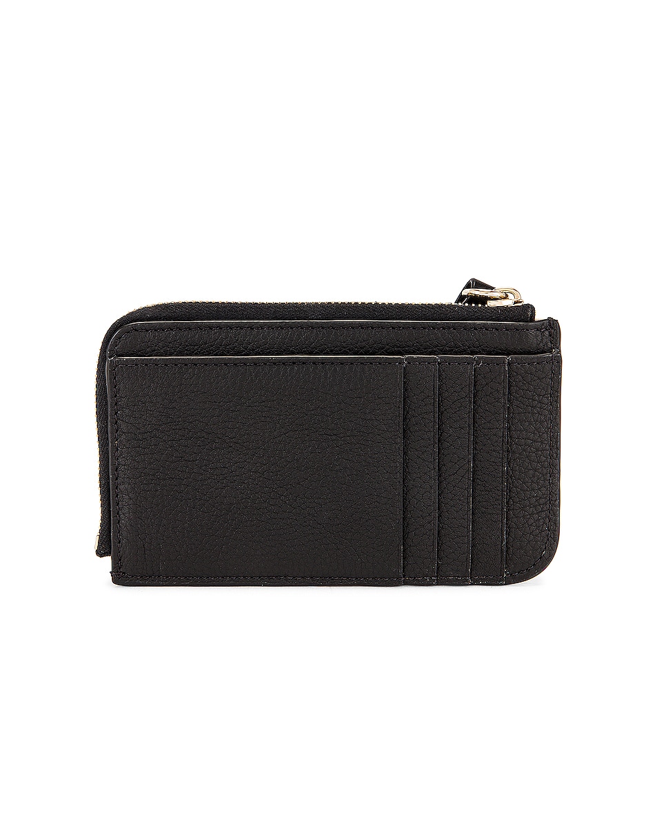 Chloe Alphabet Card Holder in Black | FWRD