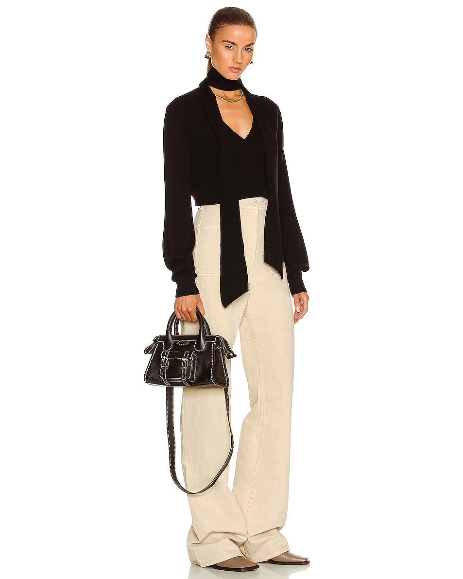Chloe Mini Edith Day Bag in Black | FWRD