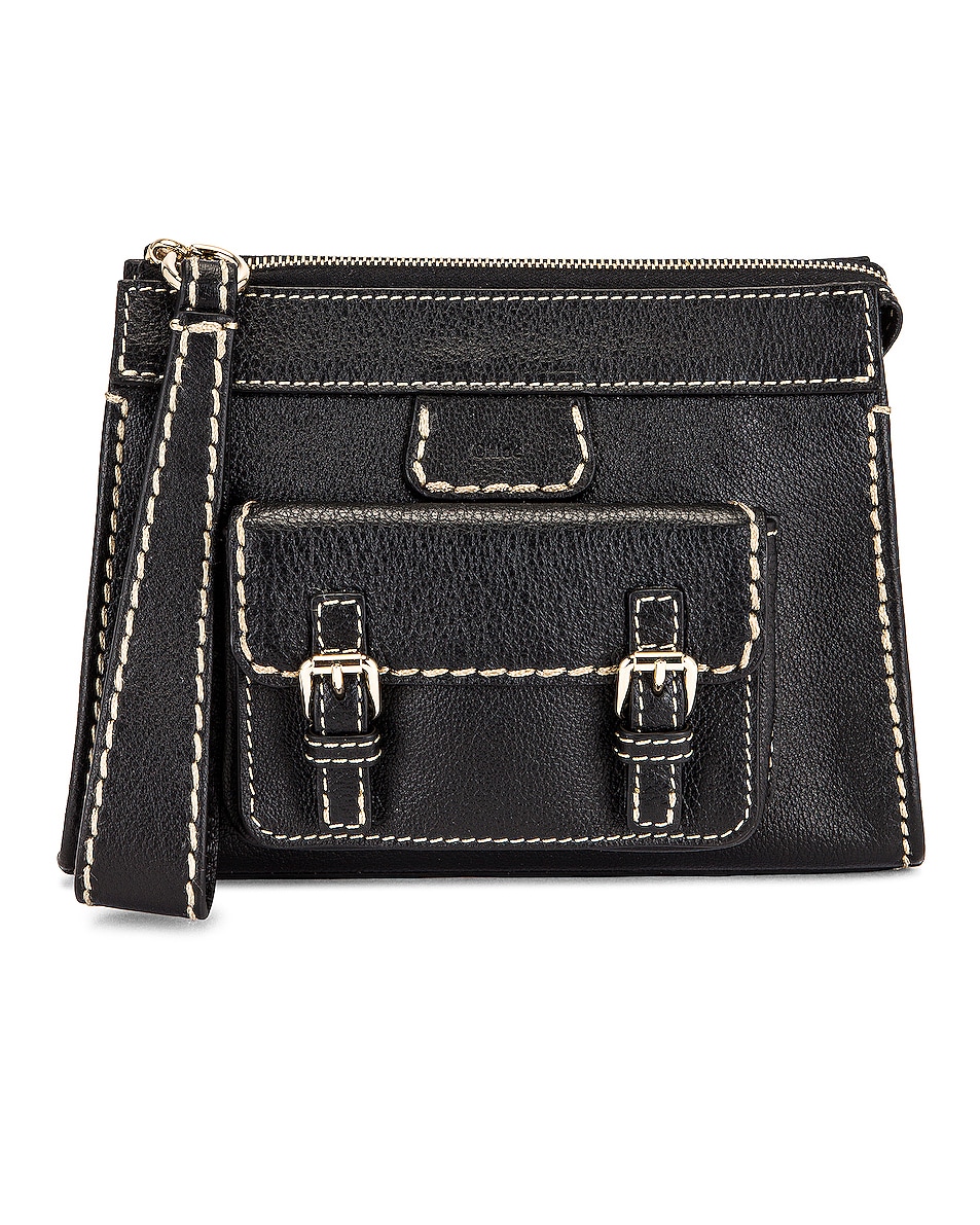 Image 1 of Chloe Small Edith Pouch in Black