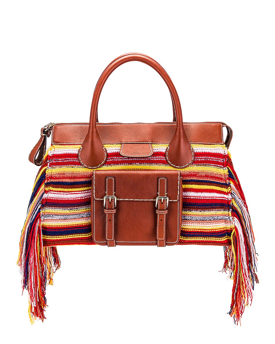 Image 1 of Chloe Large Edith Day Bag in Multicolor Red