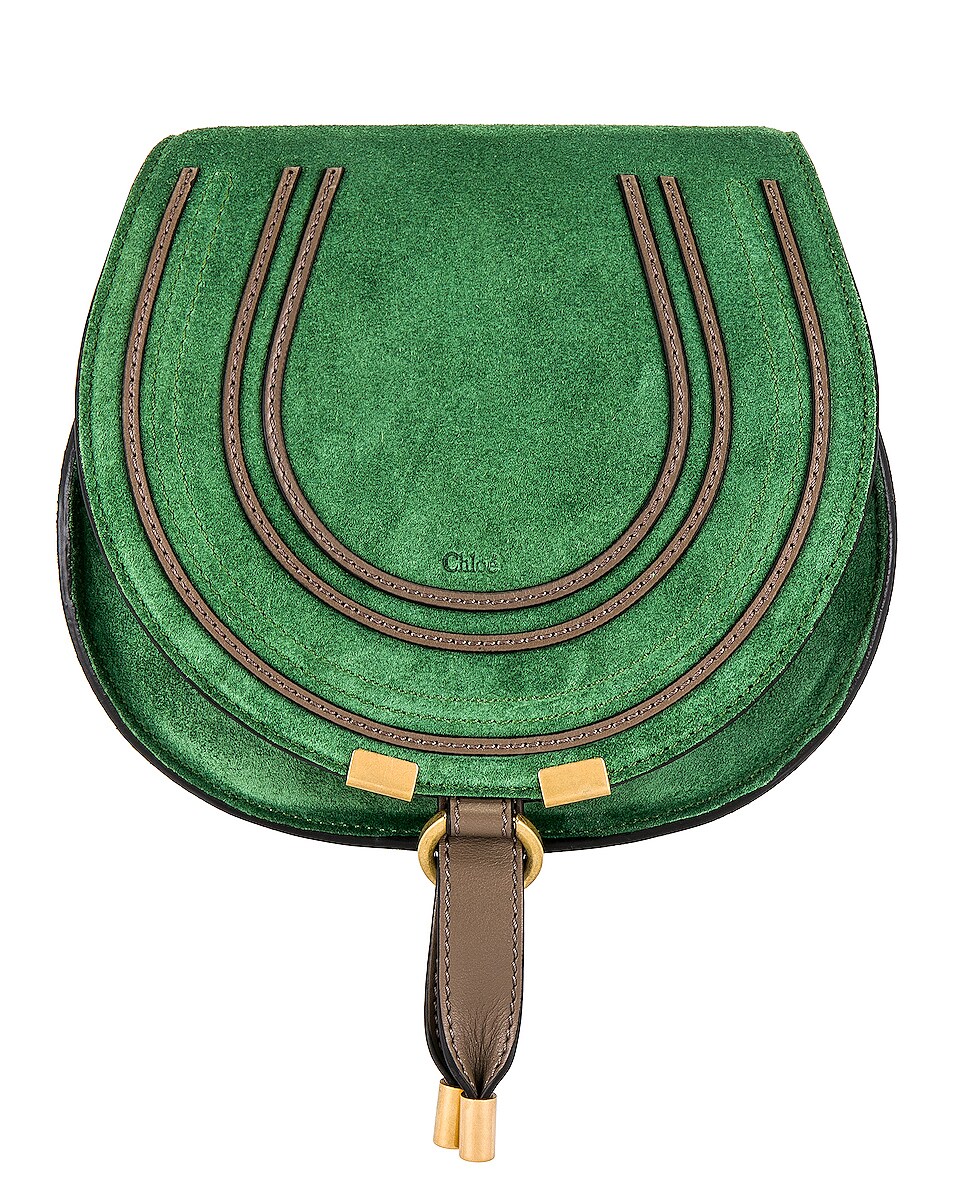 Image 1 of Chloe Marcie Saddle Bag in Bright Green