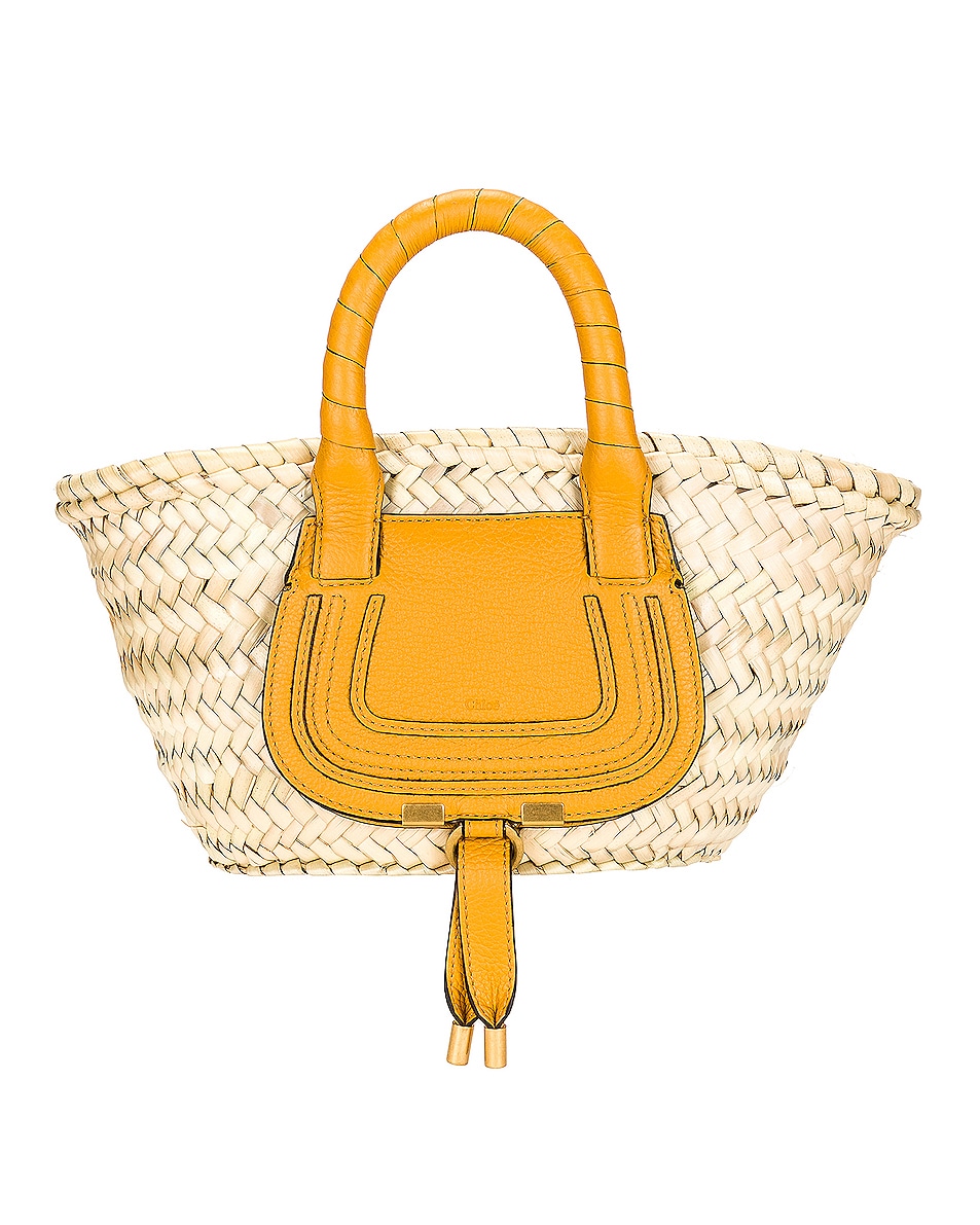 Image 1 of Chloe Marcie Basket Bag in Sunflower Yellow