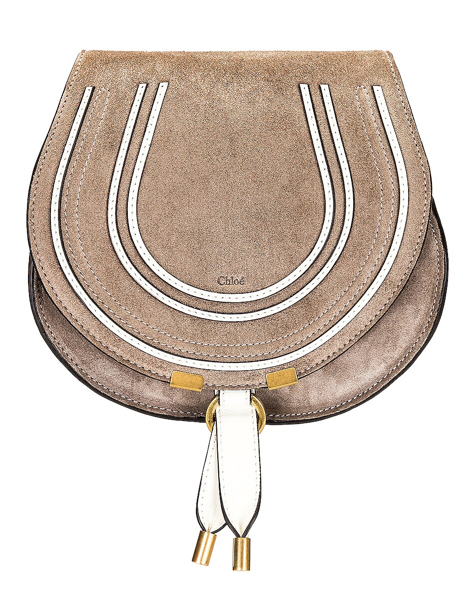 Image 1 of Chloe Marcie Saddle Bag in Motty Grey