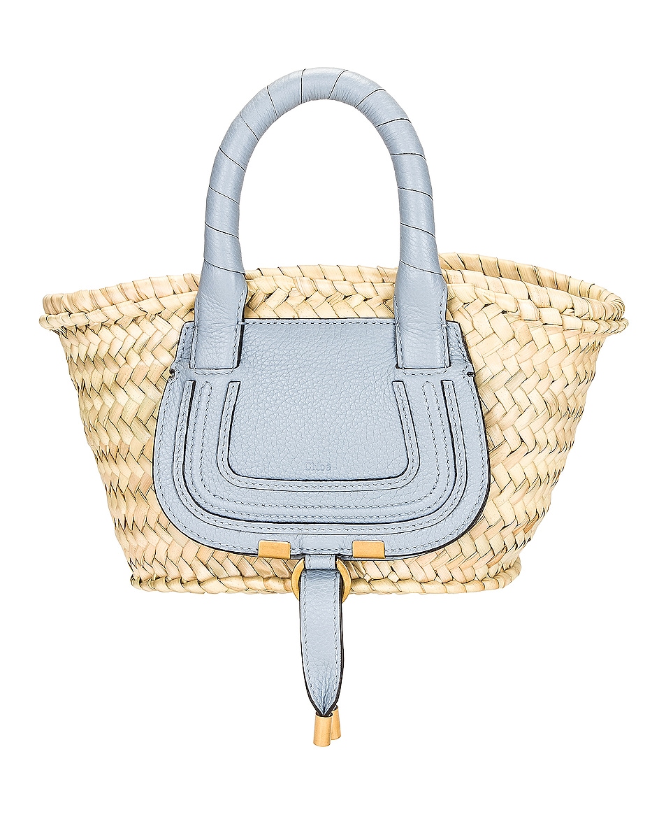 Image 1 of Chloe Mini Marcie Basket Bag in Shady Blue