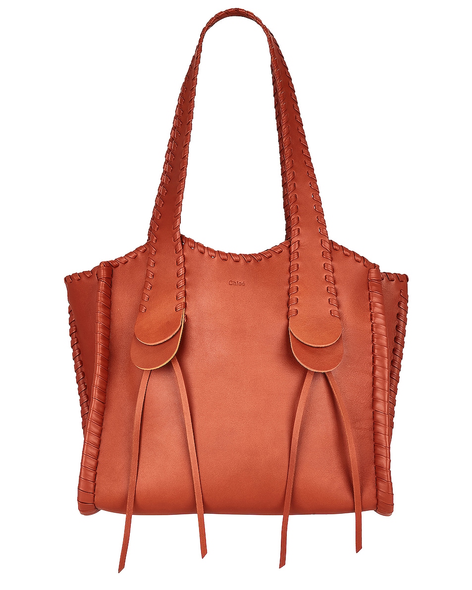 Image 1 of Chloe Small Tote Bag in Henna Orange