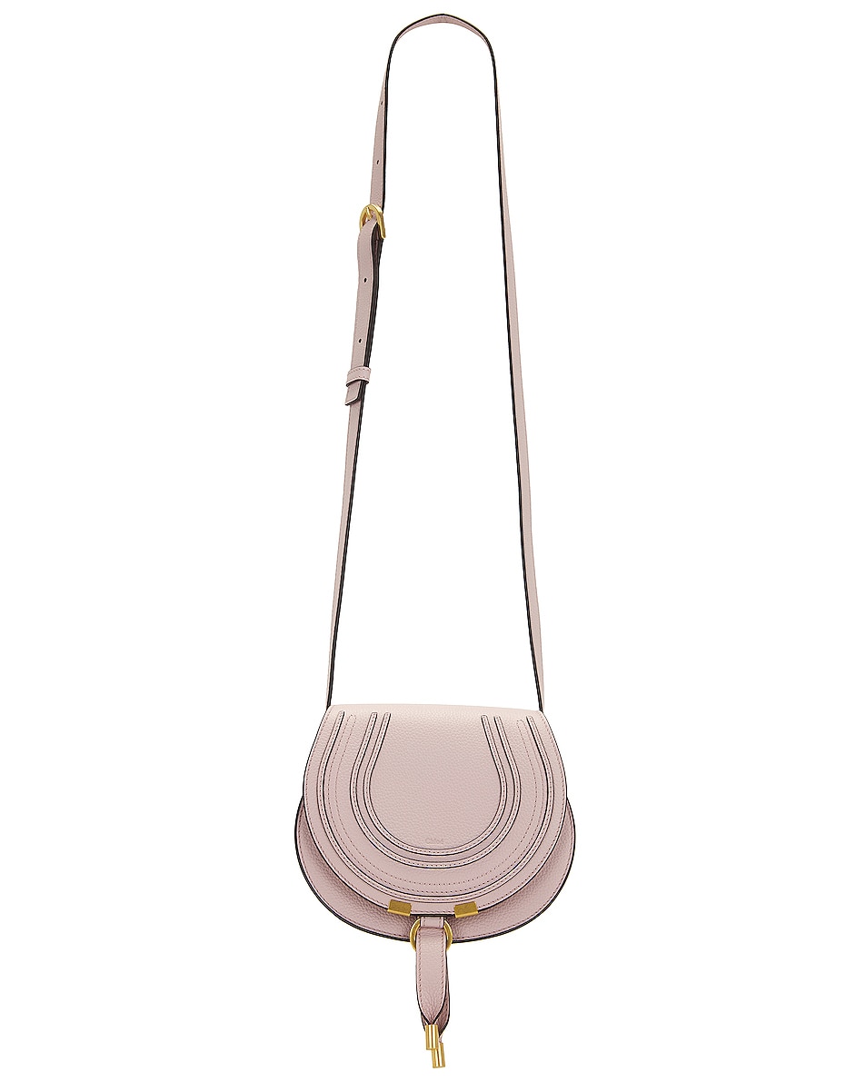 Image 1 of Chloe Small Marcie Saddle Bag in Misty Lavender