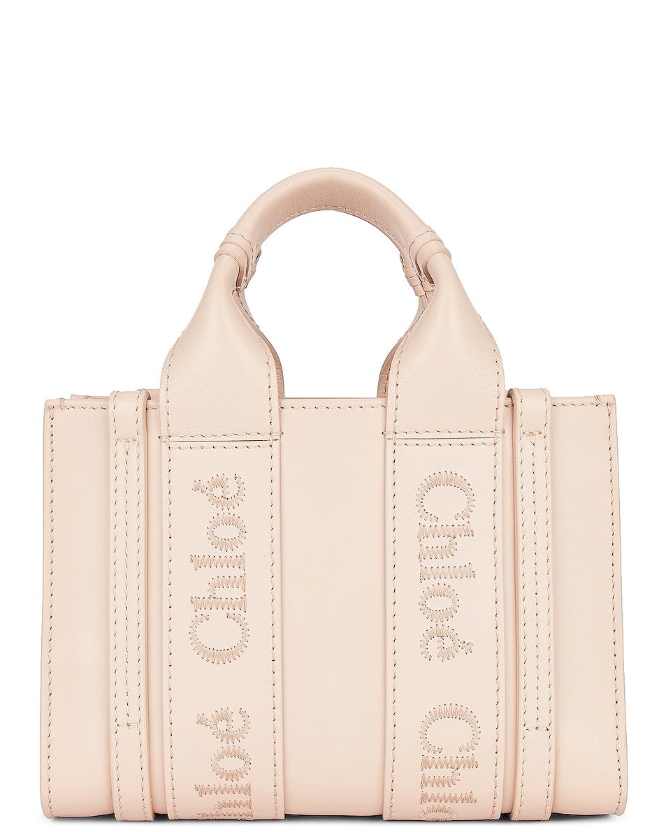 Chloe Mini Woody Tote Bag in Cement Pink | FWRD