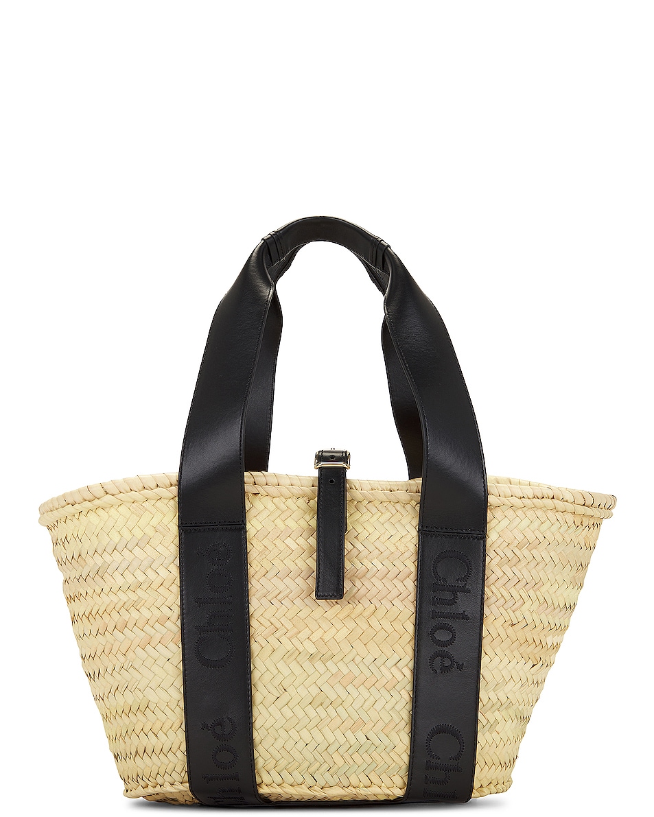 Image 1 of Chloe Sense Basket Tote Bag in Black