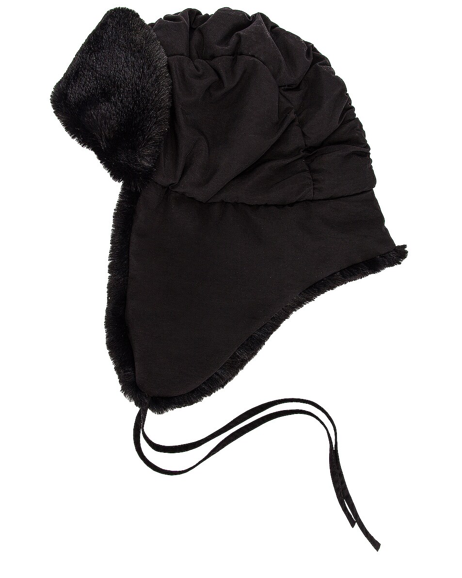Image 1 of Clyde Yukon Hat in Black & Black Faux Fur