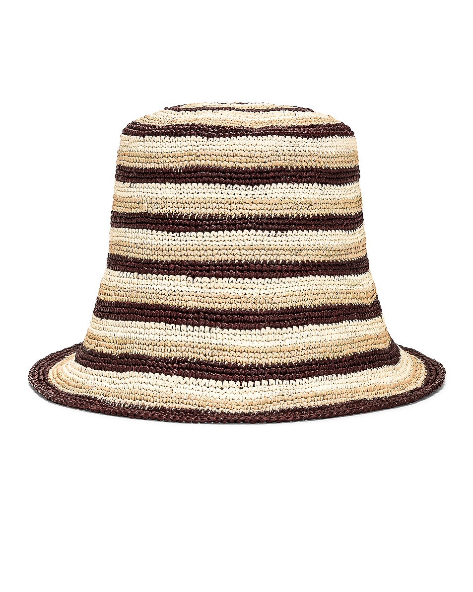Image 1 of Clyde Opia Hat in Cream, Tan, & Brown