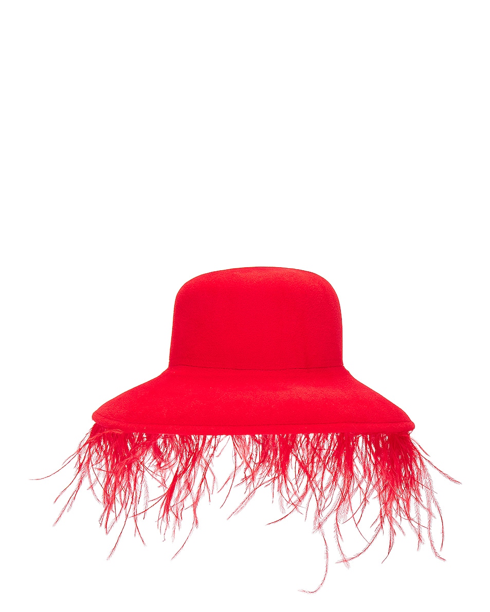 Image 1 of Clyde Plasma Hat in Scarlet Velour