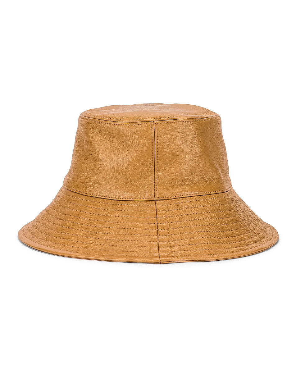 Image 1 of Clyde Lambskin Ebi Bucket Hat in Honey