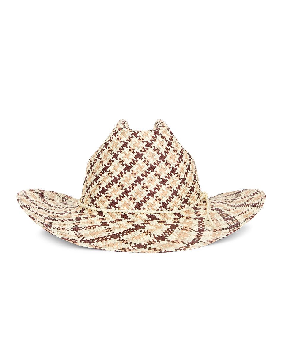 Image 1 of Clyde Rider Hat in Tan Brown Plait