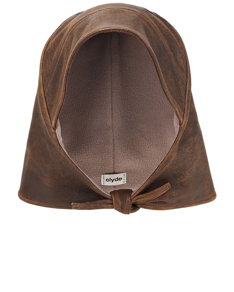 Image 1 of Clyde Lambskin Bonnet in Distressed Moto Lambskin