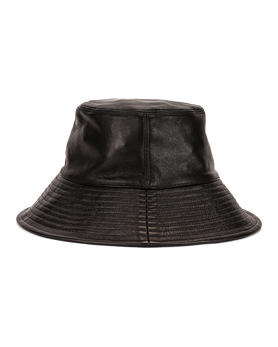 Image 1 of Clyde Lambskin Ebi Bucket Hat in Black