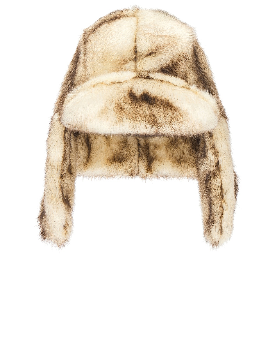 Image 1 of Clyde Ice Hat in Cream Faux Chinchilla