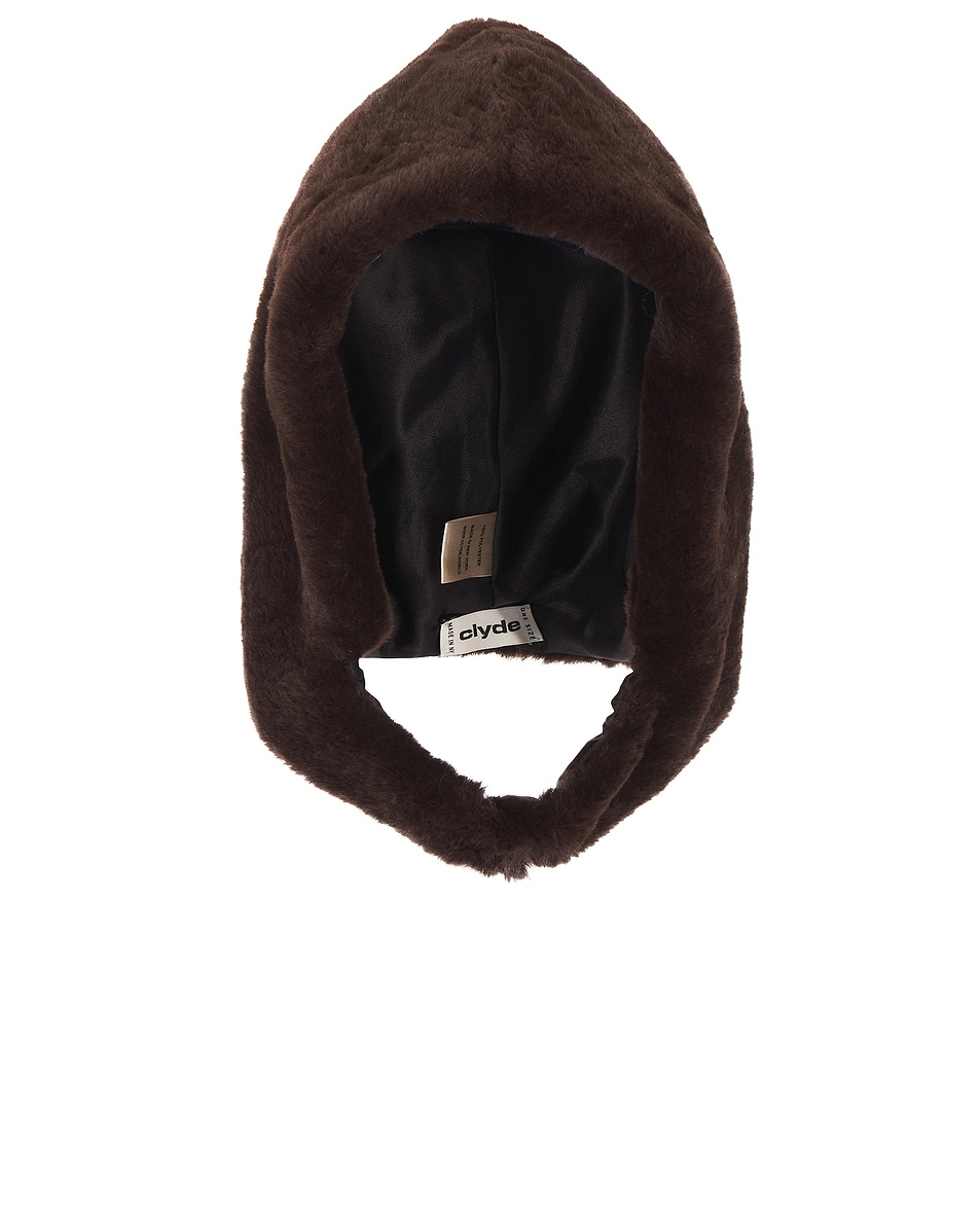 Image 1 of Clyde Snow Hood in Mink Brown Faux