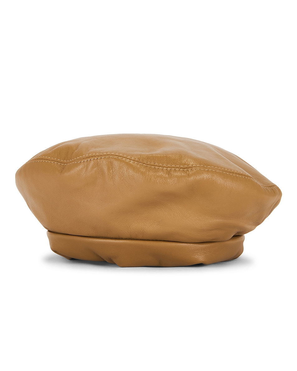 Image 1 of Clyde Lambskin Beret in Tan