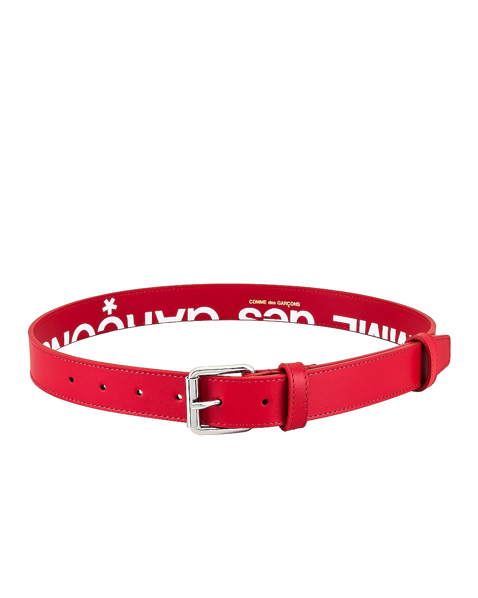 Image 1 of COMME des GARCONS Huge Logo Belt in Red