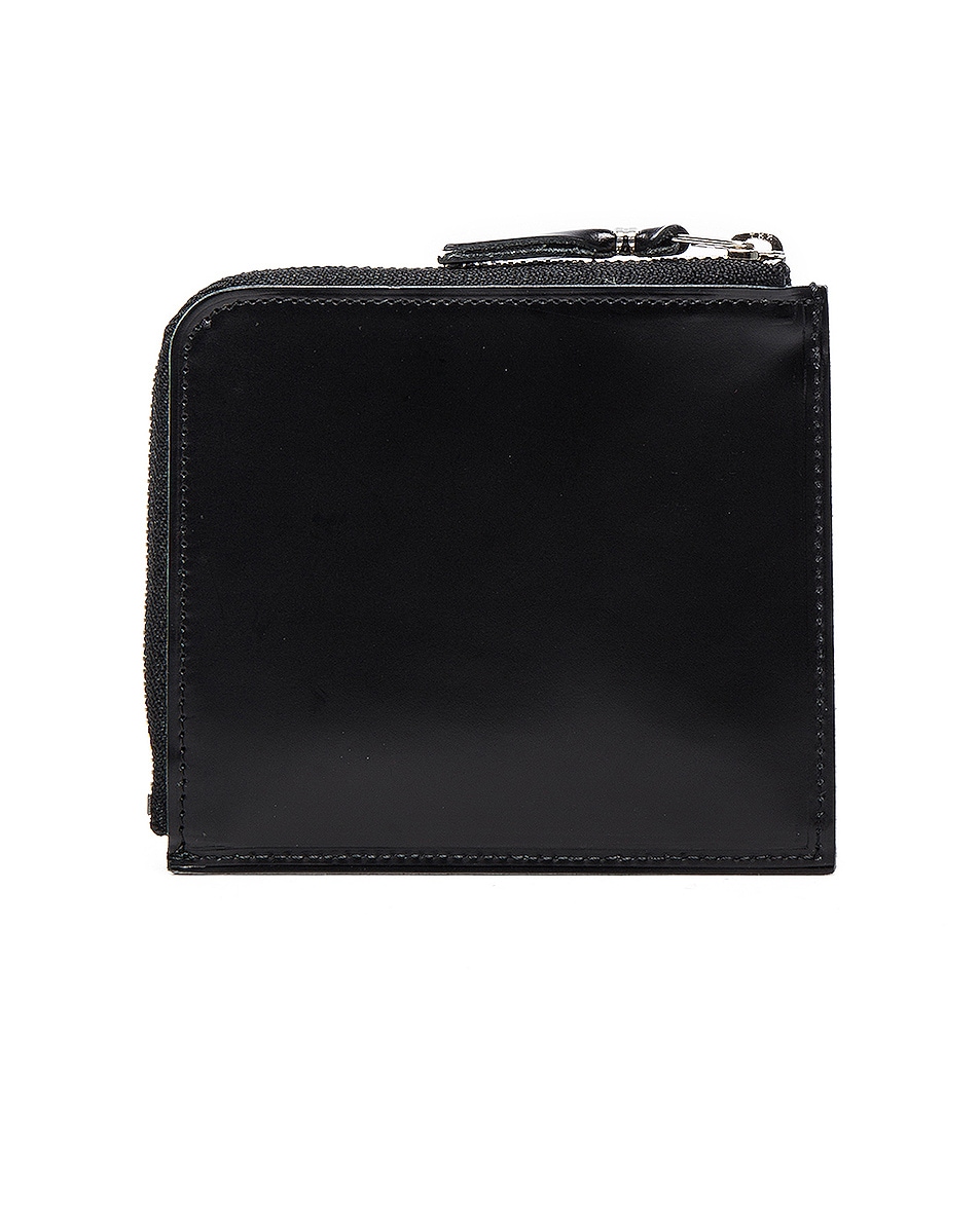 Comme Des Garcons Studded Leather Zip Wallet in Black | FWRD