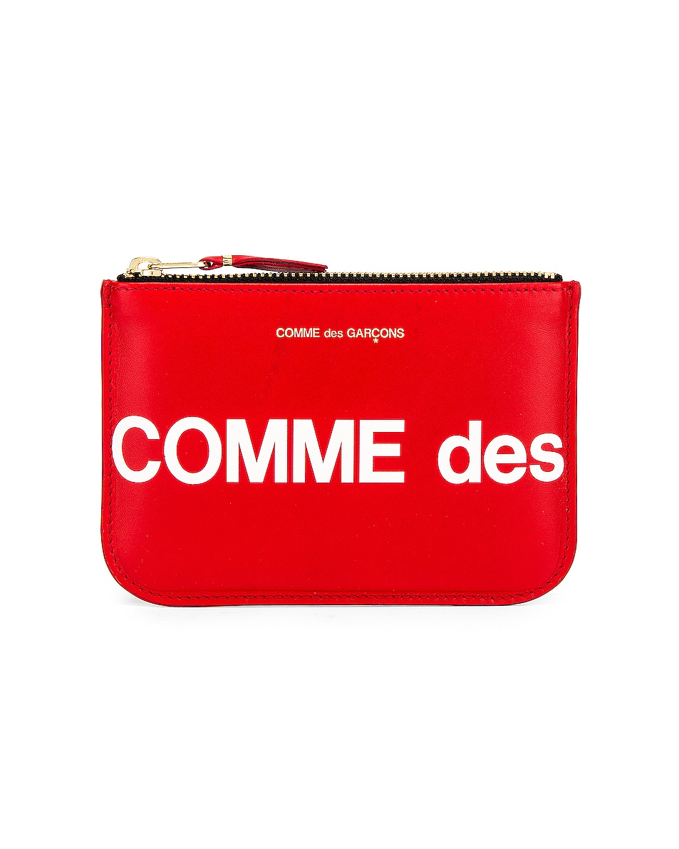 Image 1 of COMME des GARCONS Huge Logo Wallet in Red