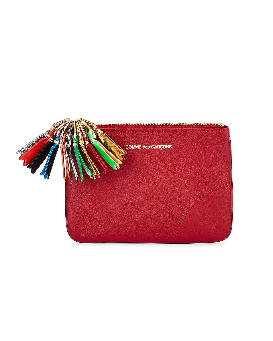 Image 1 of COMME des GARCONS Zipper Pull Wallet in Red