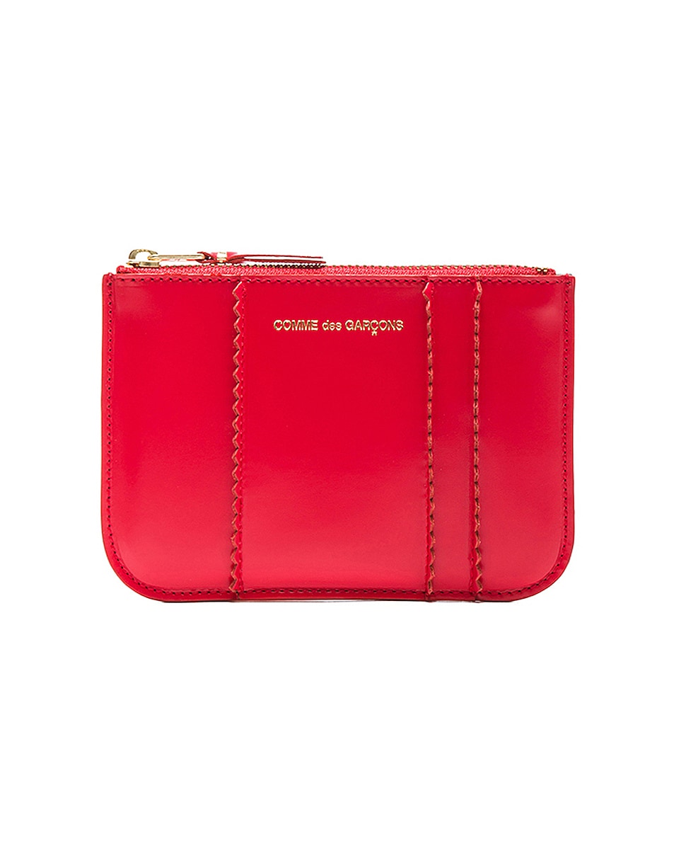 Image 1 of COMME des GARCONS Raised Spike Small Pouch in Red