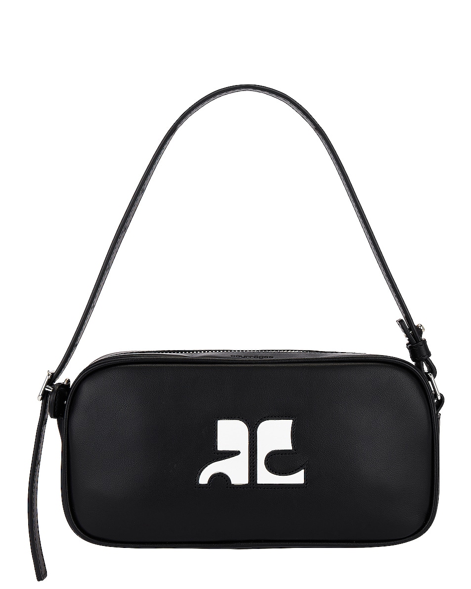 Image 1 of Courreges Ac Leather Baguette Bag in Black