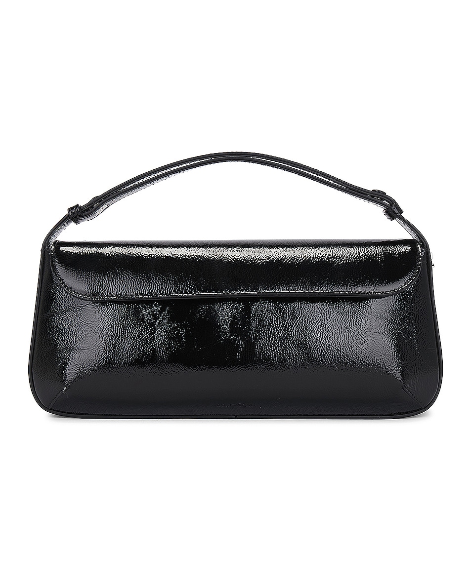 Image 1 of Courreges Sleek Naplack Leather Baguette Bag in Black