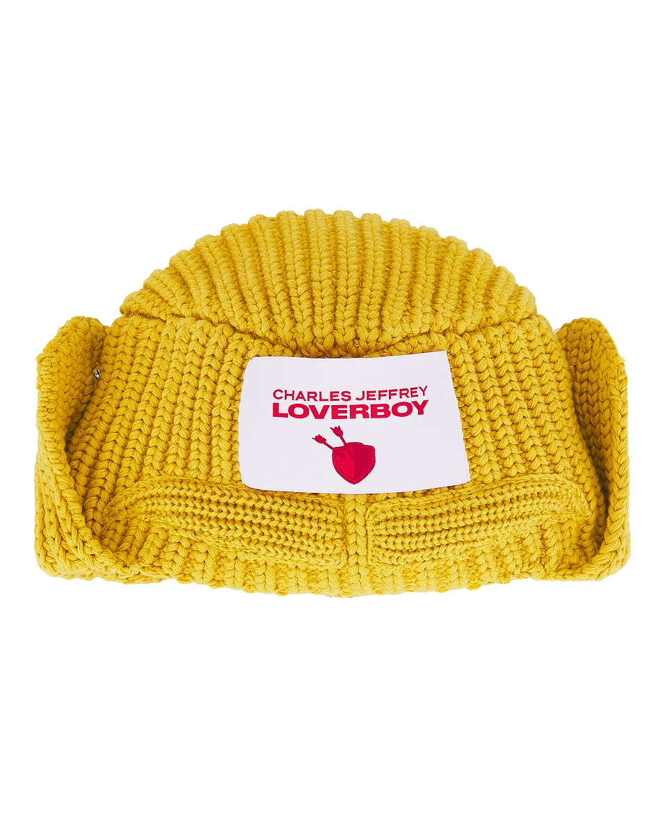 Image 1 of Charles Jeffrey LOVERBOY Barbarian Beanie in Yellow