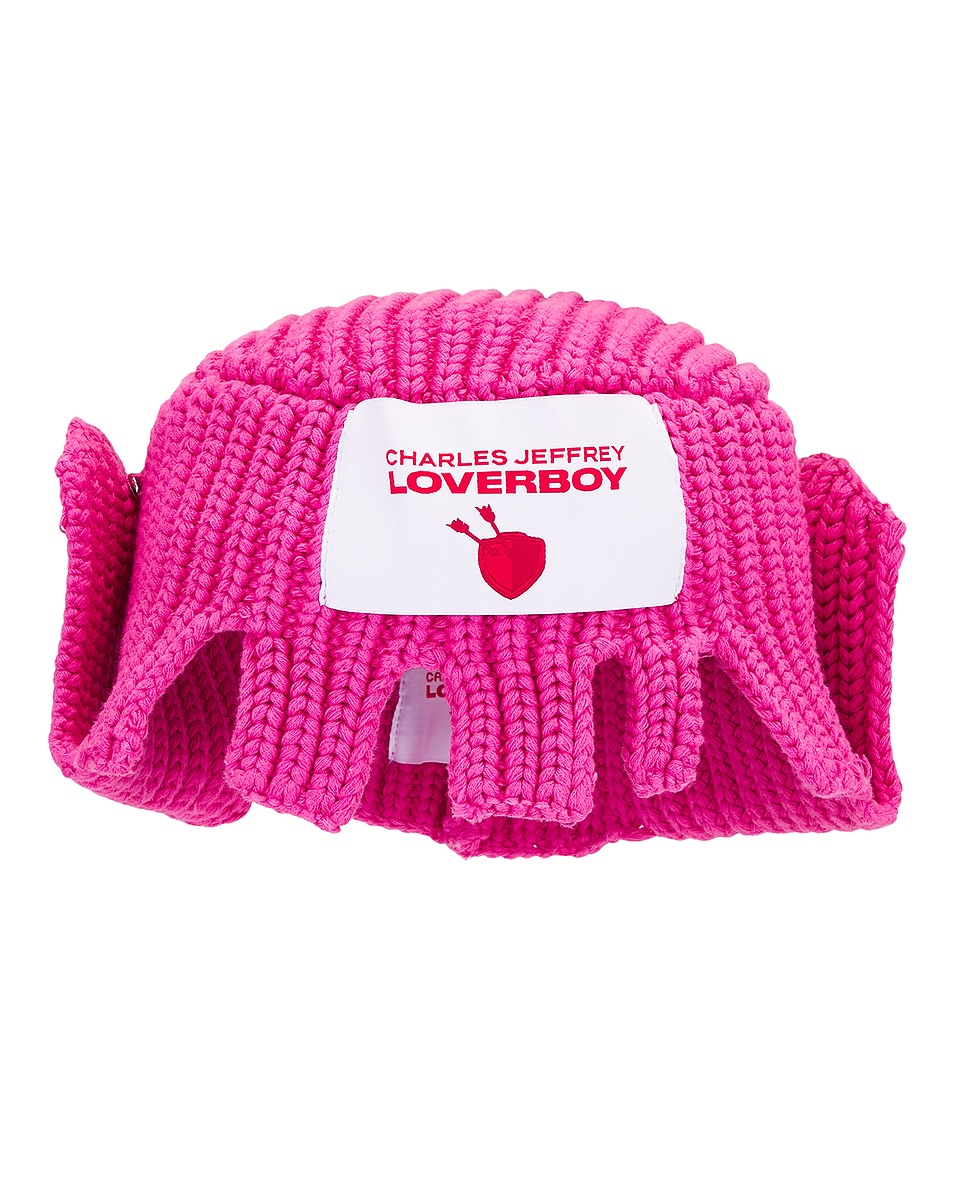 Image 1 of Charles Jeffrey LOVERBOY Archer Beanie in Pink