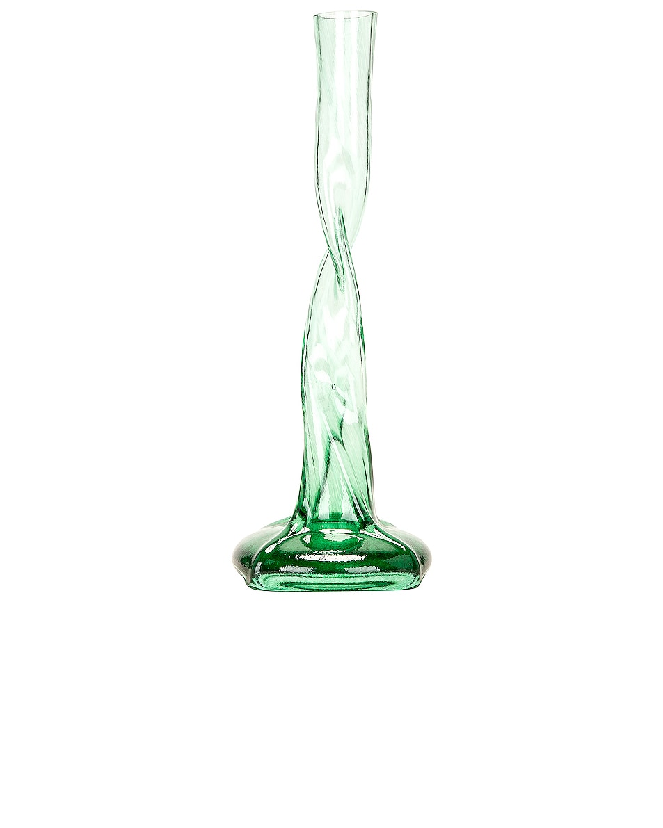 Image 1 of Completedworks Glass Candlestick in Green Fleck