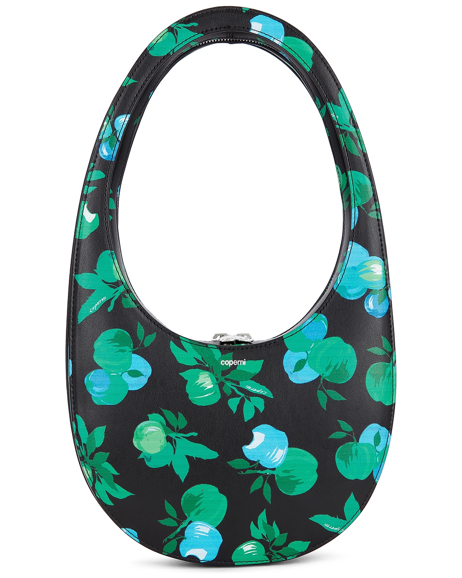 Image 1 of Coperni Printed Swipe Bag in Print Blue Flowers