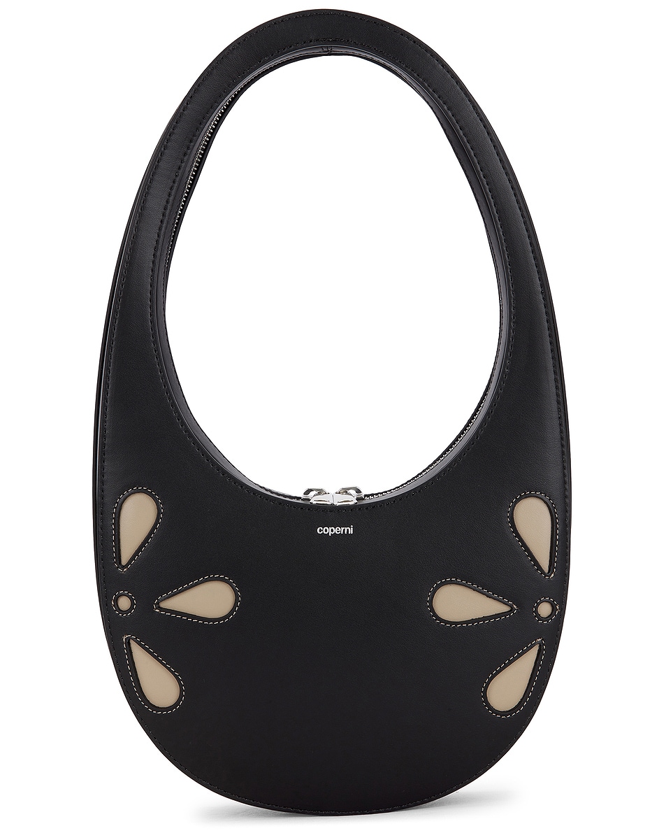 Image 1 of Coperni Petal Swipe Bag in Black & Beige
