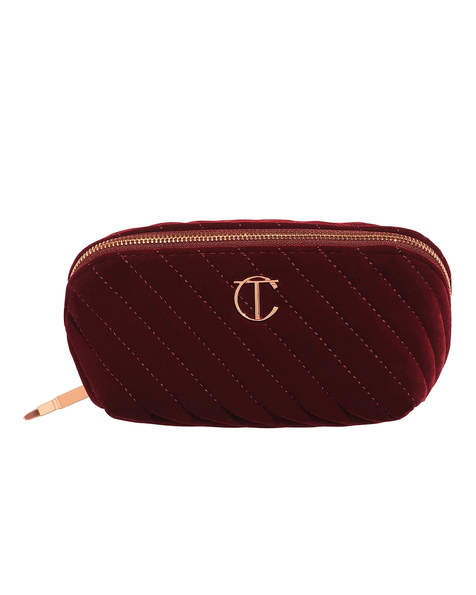 Image 1 of Charlotte Tilbury Velvet Bags Medium Organizer Bag in 