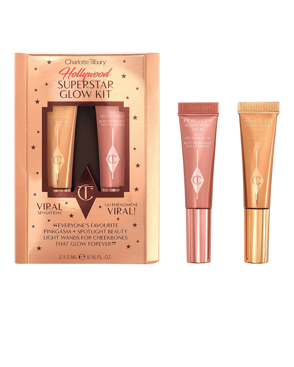Image 1 of Charlotte Tilbury Hollywood Superstar Glow Kit in Spotlight & Pinkgasm