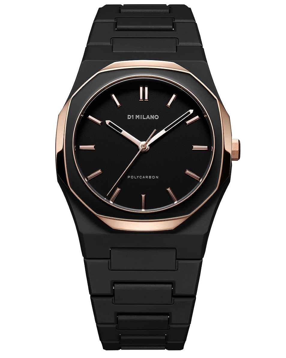 Image 1 of D1 Milano Polycarbon 37mm Watch in Gold Mesh