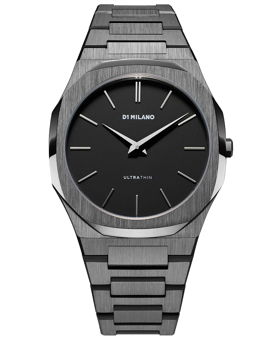 Image 1 of D1 Milano Ultra Thin 40mm Watch in Gun Metal