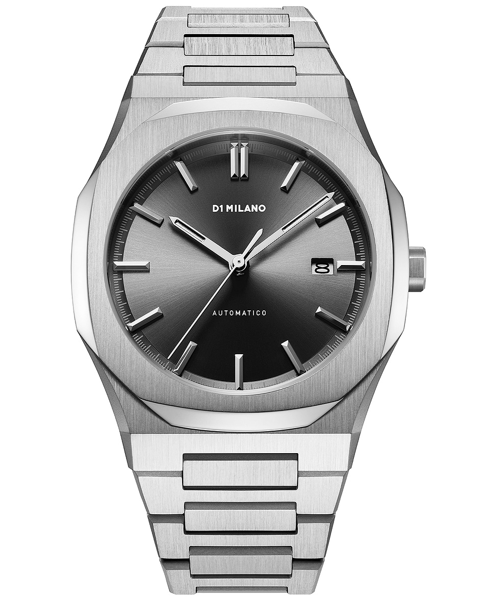 Image 1 of D1 Milano Mechanical Automatico Steel 41.5mm Watch in Black