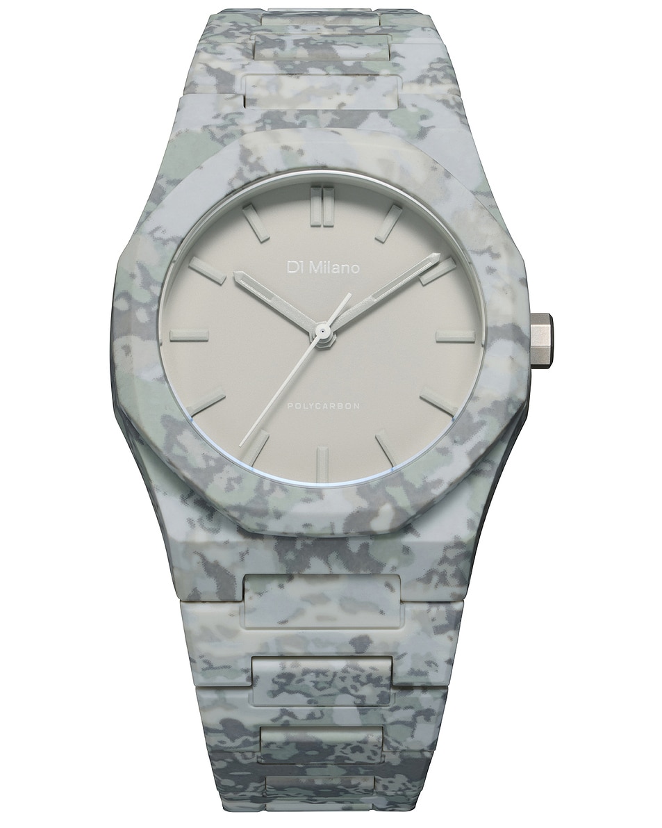 Image 1 of D1 Milano Polycarbonate 40.5mm Watch in Urban Camo