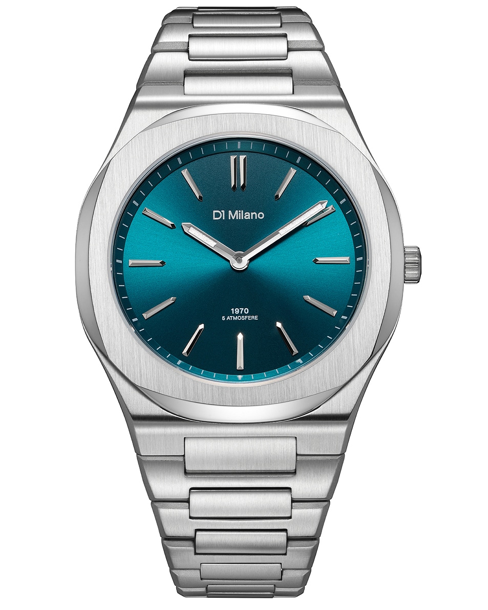 Image 1 of D1 Milano Ultra Thin Steel 39mm Watch in Green Dial