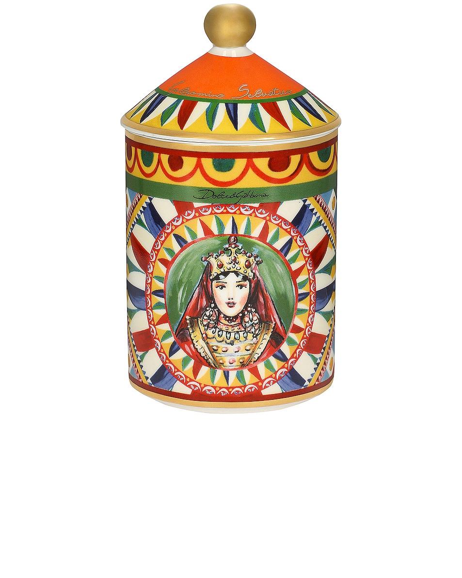 Image 1 of Dolce & Gabbana Casa Ceramic Wild Jasmine Scented Candle in Multicolor