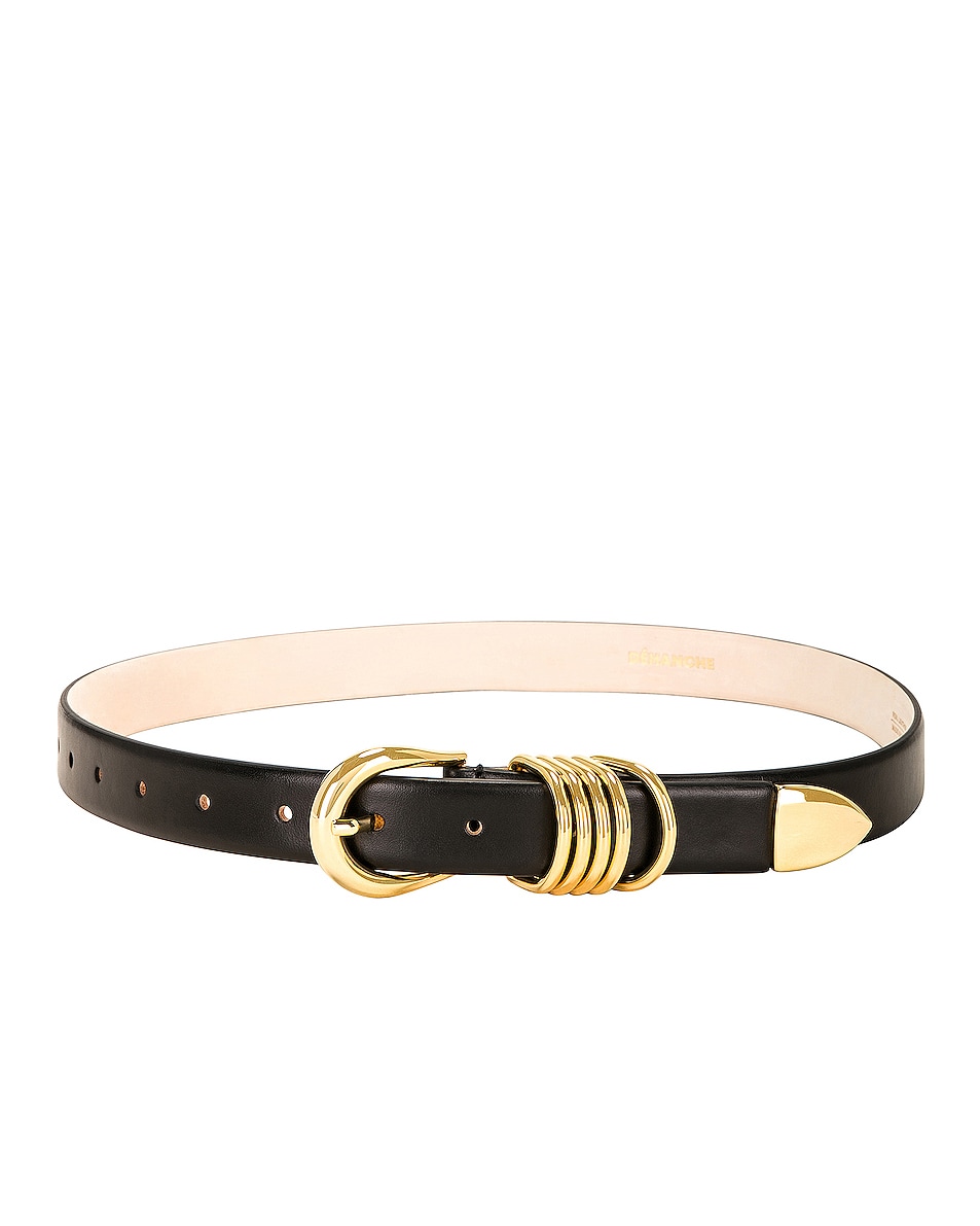 Image 1 of DEHANCHE Hollyhock Belt in Black & Gold
