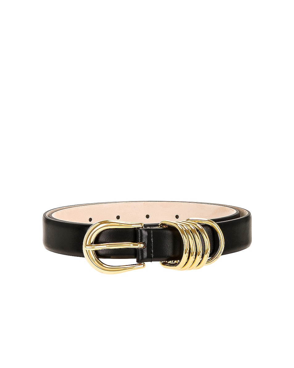 DEHANCHE Hollyhock Belt in Black & Gold | FWRD