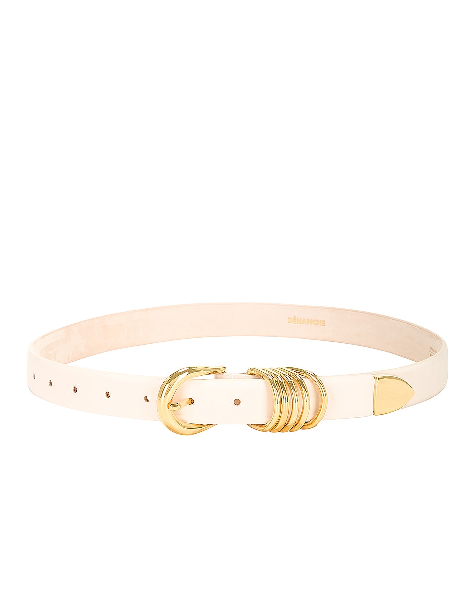 Image 1 of DEHANCHE Hollyhock Belt in Ivory & Gold