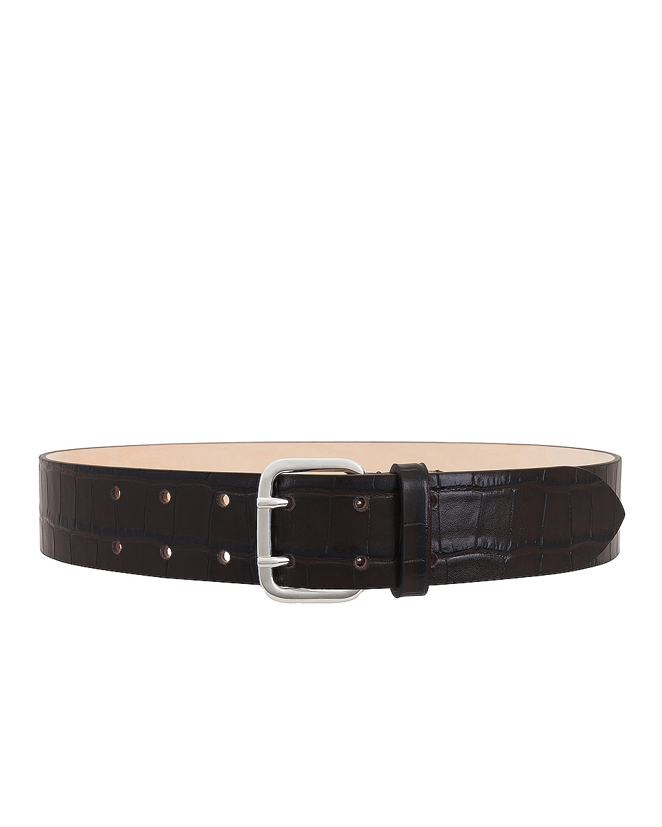 Image 1 of DEHANCHE The Hutch Belt in Syrup Brown & Croco