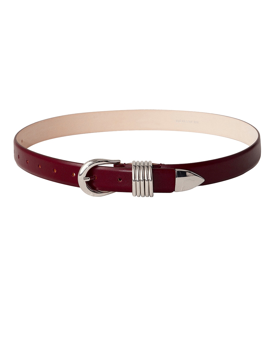 Image 1 of DEHANCHE Hollyhock Belt in Bordeaux & Silver