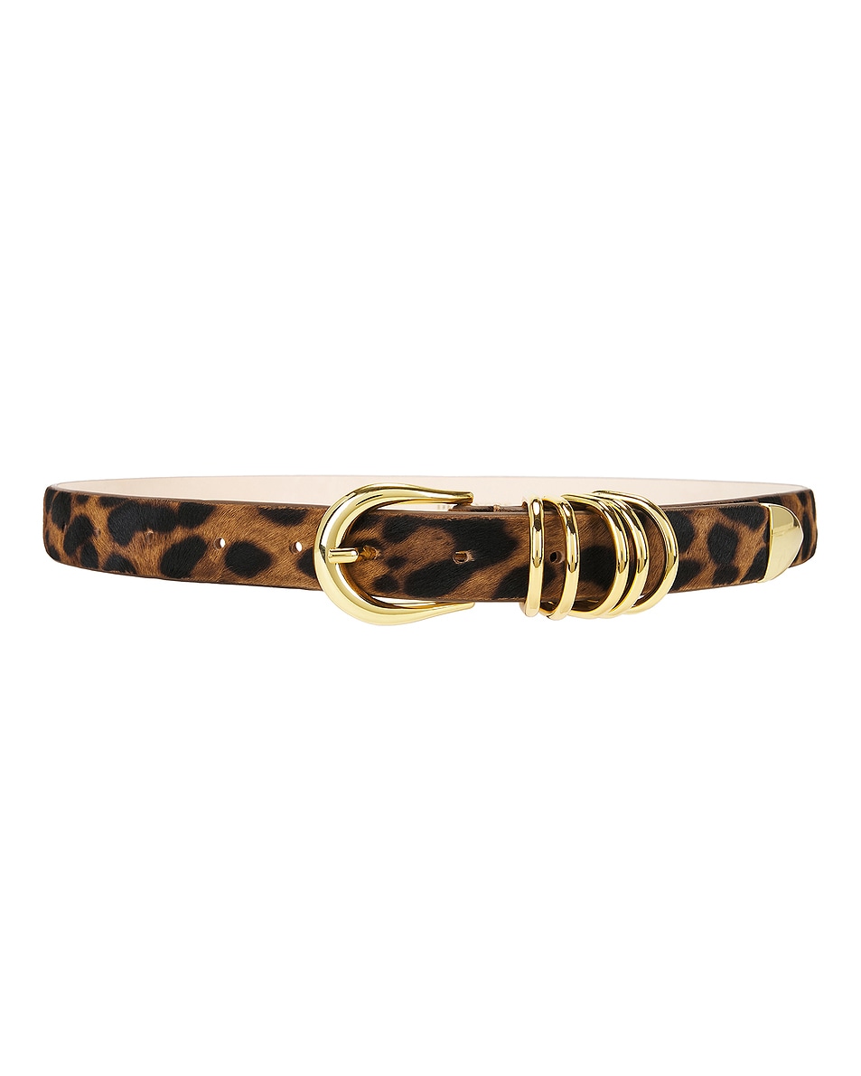 Image 1 of DEHANCHE Hollyhock Animal Belt in Dark Jaguar & Gold