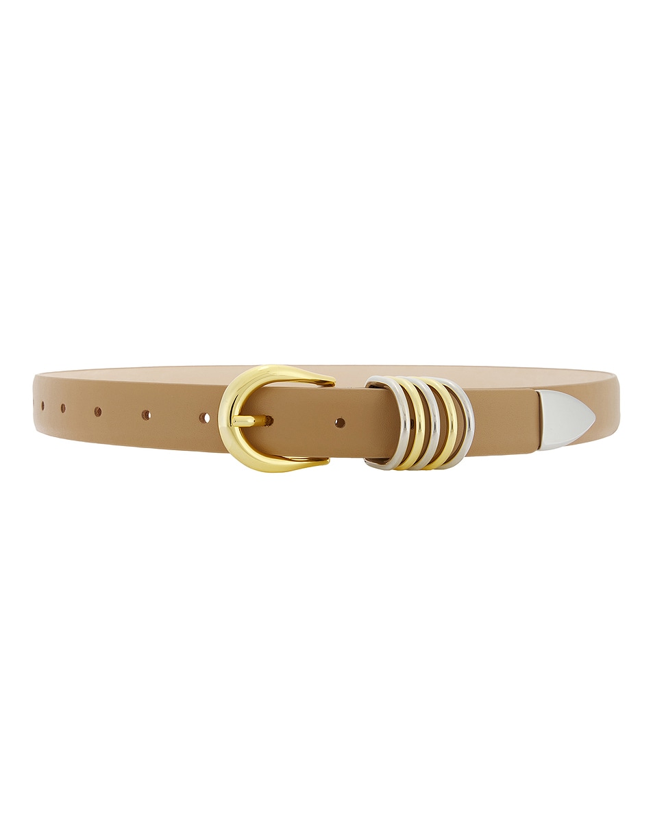 Image 1 of DEHANCHE Hollyhock Belt in Cappucino, Silver, & Gold