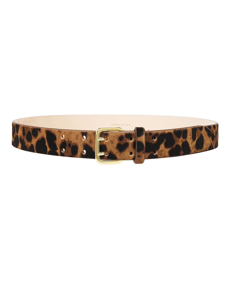 Image 1 of DEHANCHE Mini Hutch Animal Belt in Dark Jaguar & Gold